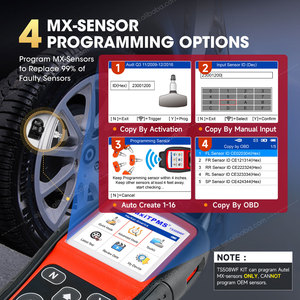 Autel MaxiTPMS TS508WF Kit 8Pcs MX <strong>Sensor</strong> Auto TPMS <strong>Sensor</strong> <strong>Programming</strong> Tool Car Altar TS508 TS408 OBD2 Scanner Diagnostic Tool