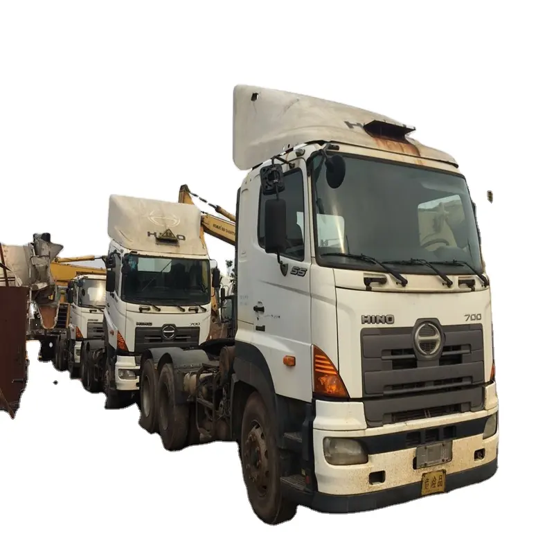 Heavy duty used hino trucks semi tratores para venda (hino700) segunda mão reboque cabeça caminhões para venda