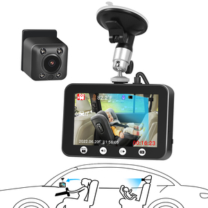 Baby Car Camera Recorder 4.3&quot; Monitor Dashcam for Back Seat Rear-Facing <strong>with</strong> Night Vision Real-Time Temperature Detection - Product Image 1