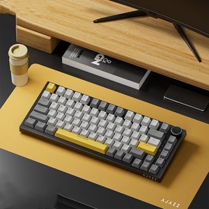 AK820 75% Wired RGB Gasket Mechanical <strong>Keyboard</strong> with Volume Knob PBT Keycaps <strong>Custom</strong> Programmable Hot-Swap <strong>Keyboard</strong> - Product Image 4