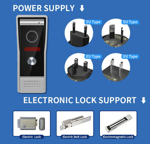 Moniteur d'interphone vidéo d'intérieur 7 pouces HD système d'interphone vidéo moniteur système d'entrée de porte - Product Image 6