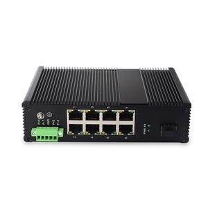 9พอร์ตสวิตช์อีเธอร์เน็ตอุตสาหกรรมที่ไม่มีการจัดการช่องเสียบ1 1000Base-X SFP 8 10/100/1000Base-T (x) พอร์ตอีเธอร์เน็ตความเร็วสูง - Product Image 1