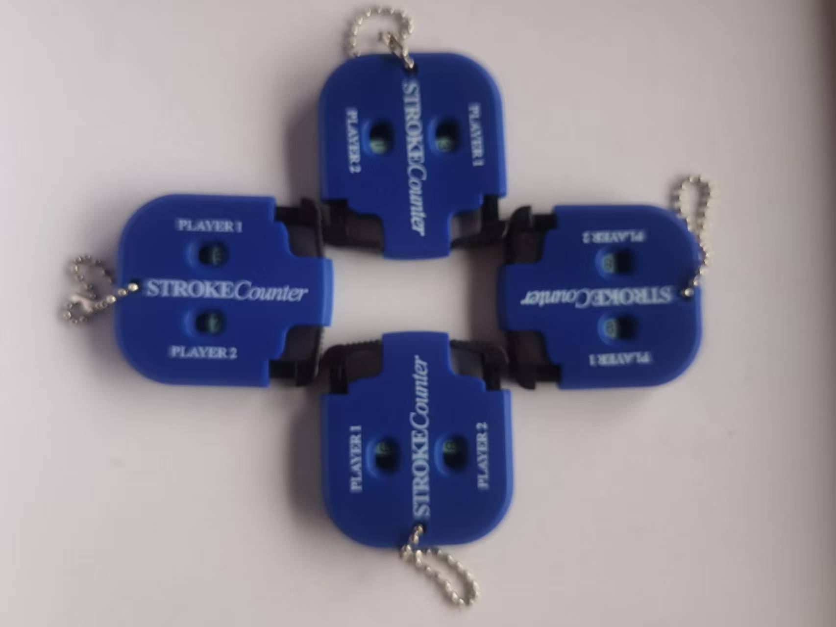 Chaîne de perles suspendues bleues