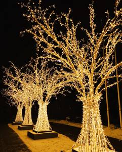 Özel LED tatil Motif dize ışıkları ev ve manzara dekorasyon için büyük 3D açık yapay noel ağacı - Product Image 5