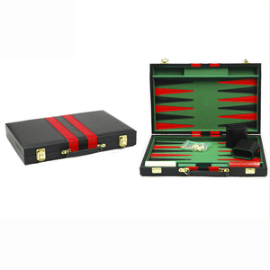 Tùy Chỉnh Da Hoa Chắp Vá Backgammon Cầm Tay Cờ Vua Backgammon Sang Trọng Da Bàn Cờ Với Dice PU Hộp Trò Chơi Thiết Lập - Product Image 6