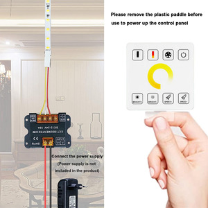 Kablosuz 86 dokunmatik panel RF led kontrol 30A yüksek güç kablolama ücretsiz tek renk CCT CW WW RGB Dimmer LED şerit denetleyicisi - Product Image 5