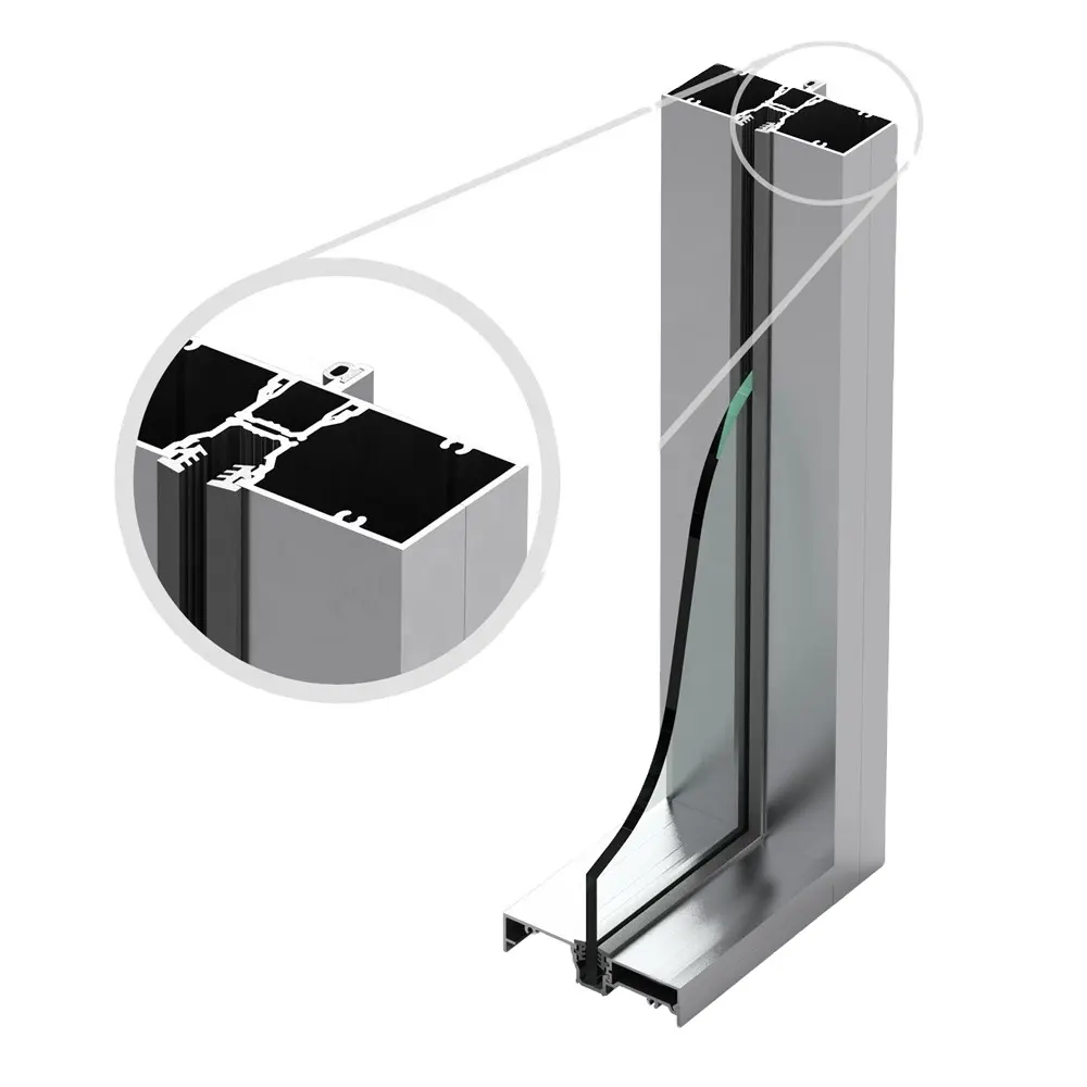 Material Trennwand system 2020 Aluminium profil/Gebäude Aluminium rahmen Wand Glas trennwand/Büro Quadrat ist Legierung 6000 Serie