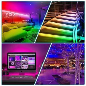 ชุดไฟแถบ LED RGB USB พร้อมรีโมทควบคุม5V FLEX IP20แอป/ IP65/IP67 5เมตรสวิตช์ไฟสวนแบบ WIFI
