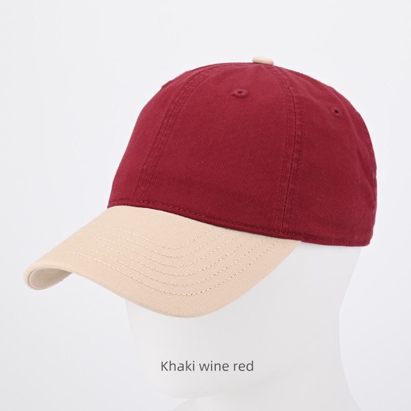 Khaki + burgundy
