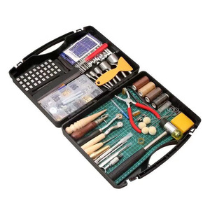 DIY deri zanaat alet takımı oyma el yapımı deri çalışma için dikiş kiti kullanışlı iğneler deri araçları - Product Image 1