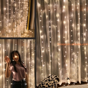 Nhà Máy Giá USB 3X3M LED Chuỗi Đèn Vòng Hoa Ngoài Trời Nhà Cho Đám Cưới/Đảng/Rèm/Trang Trí Sân Vườn Giáng Sinh Cổ Tích Đèn - Product Image 2