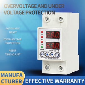63A 40A Adjustable Automatic Reset Over Current Overload <strong>Voltage</strong> Regulator Single Phase AC DC Digital Display <strong>Voltage</strong> Stabilizer - Product Image 2