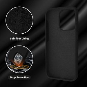 เคสซิลิโคนกำมะหยี่หรูหราสำหรับ16 PRO MAX 15 PLUS 14 Pro แบบไม่มีช่องว่างระหว่างเส้นตกเคสโทรศัพท์สีสันสดใสเคสทนทาน - Product Image 4