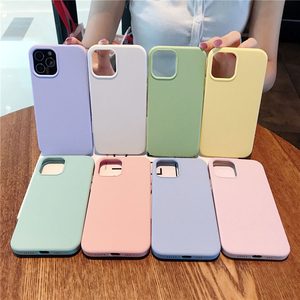 Realme 6 proケースバックカバー液体色用、iphone12ケースシリコン用アップルロゴ付き - Product Image 1