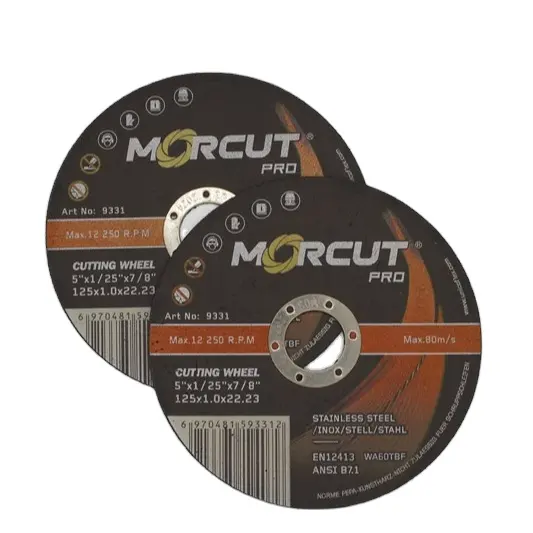 125x1.0x22.23 Discos De Corte Para Metal CUT DISC Aluminum Oxide China Abrasive Cutting Disc