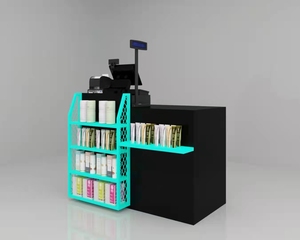 超市钢材收银台Pos收银台订制化妆品店订做支票柜台 - Product Image 5
