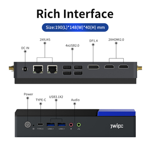 JWIPC 8k mini computadora de escritorio Intel 12th Gen Industrial integradas windows 11 mini pc sin ventilador i7 - Product Image 6