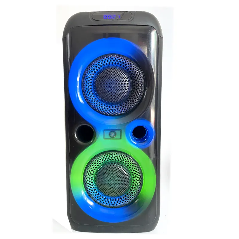 Duble10polegadas alto-falante portátil, luz led, para sistema de karaoke, amplificador de alta potência, sistema de som profissional