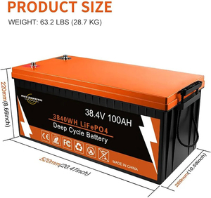 最大功率36V/38.4V 100Ah巴森绿色电池Lifepo4 LiFePO4电池IP65用于太阳能系统房车家用 - Product Image 5