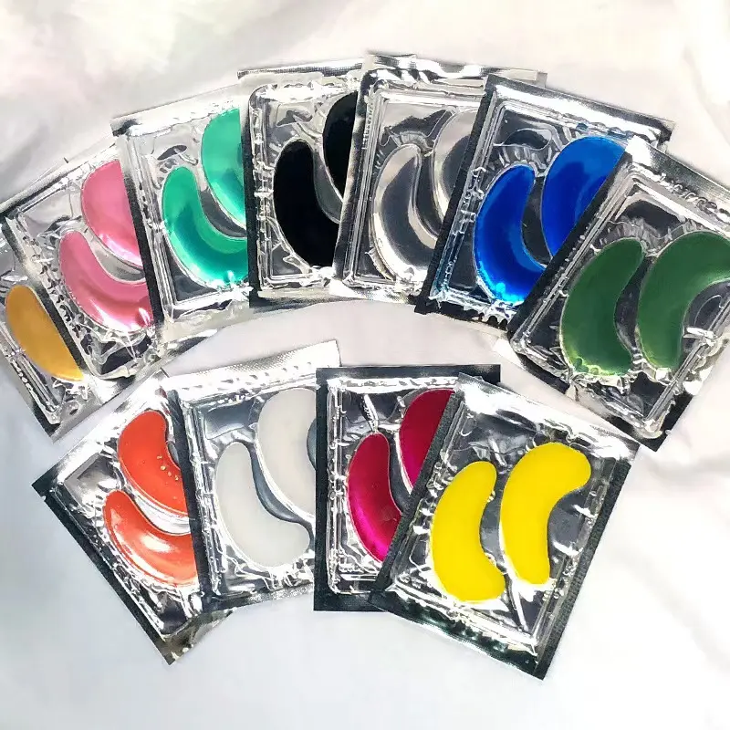 Corée, vente en gros, 10 couleurs, Anti-rides, anti-cernes, hydrogel, gel de collagène, coussinets pour les yeux, 24k, masque pour les yeux doré