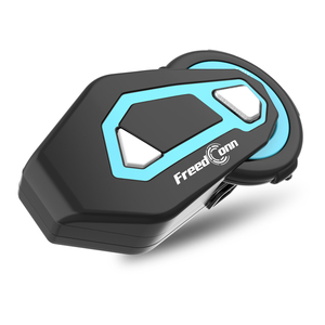 FreedConn-Intercomunicador de grupo 2 en 1, auricular inalámbrico de 6 vías con Bluetooth para casco, para compartir música, FM y agua - Product Image 1