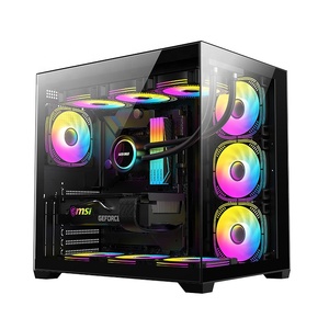 Precio de fábrica personalizado carcasas de ordenador vista completa habitación de escritorio ATX Gaming PC case - Product Image 1
