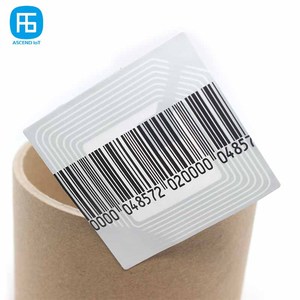1000 Stück/Rolle Quadrat 50*50mm Barcode Druckbar 8,2 MHz RF-Sicherheits etiketten EAS Anti-Diebstahl-Aufkleber für Einzelhandel geschäfte - Product Image 4