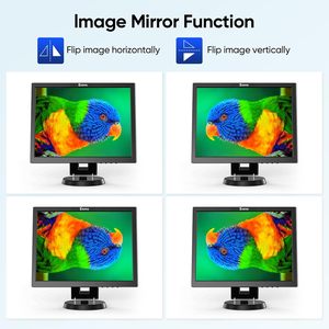 Eyoyo LCD de 14 pulgadas para Monitor HDMI 75Hz Frecuencia de actualización 1024x768 Cámaras de seguridad con pantalla VGA pequeña con entrada HDMI/VGA/AV/BNC - Product Image 4