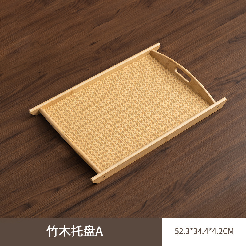 Tapis en bambou naturel, oreillettes doubles, 52*34*3 mm
