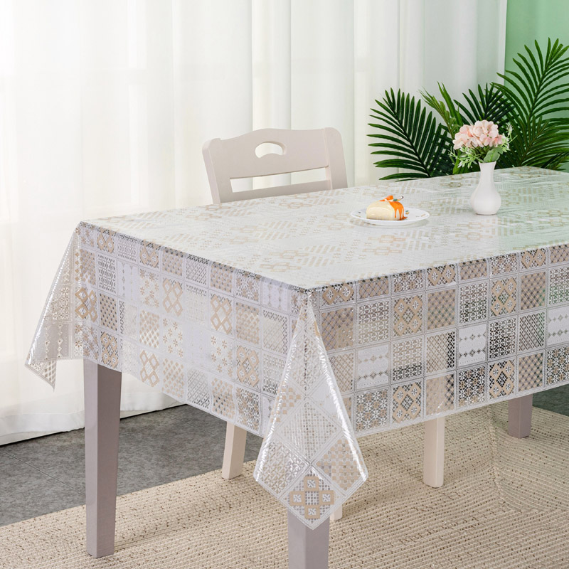 PVC Lace Table Cloth China Home White Table Cloths for Wedding