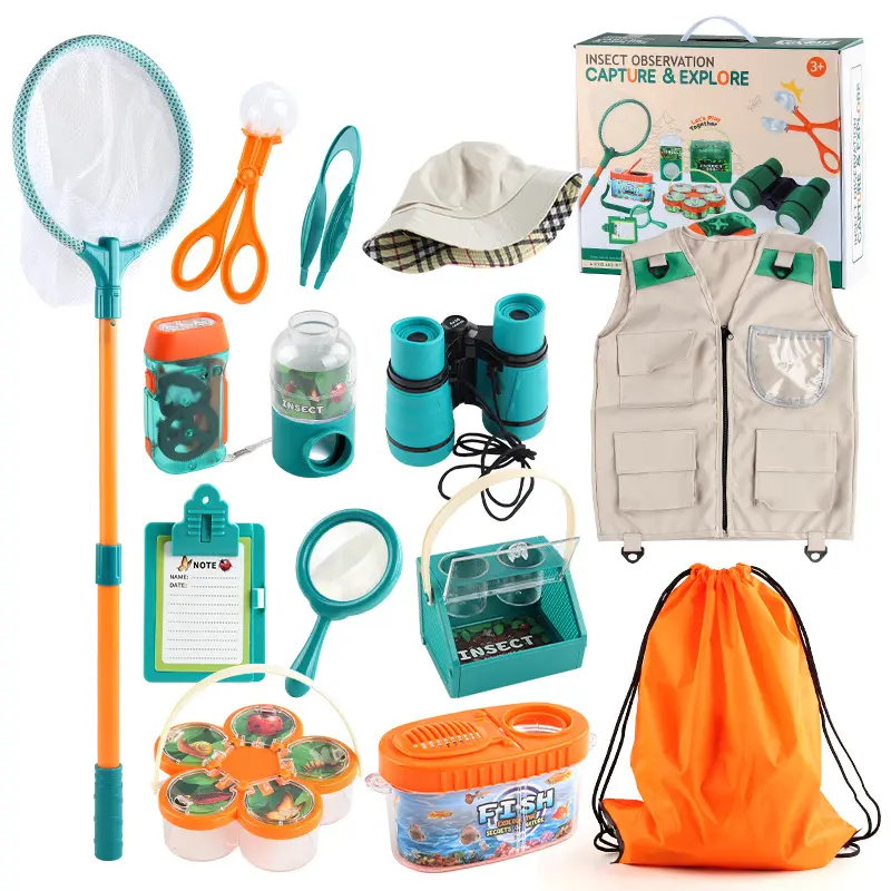 Kids Camping Gear Educational Learning Science Toys Outdoor Explorer Bug Insect Catcher Kit