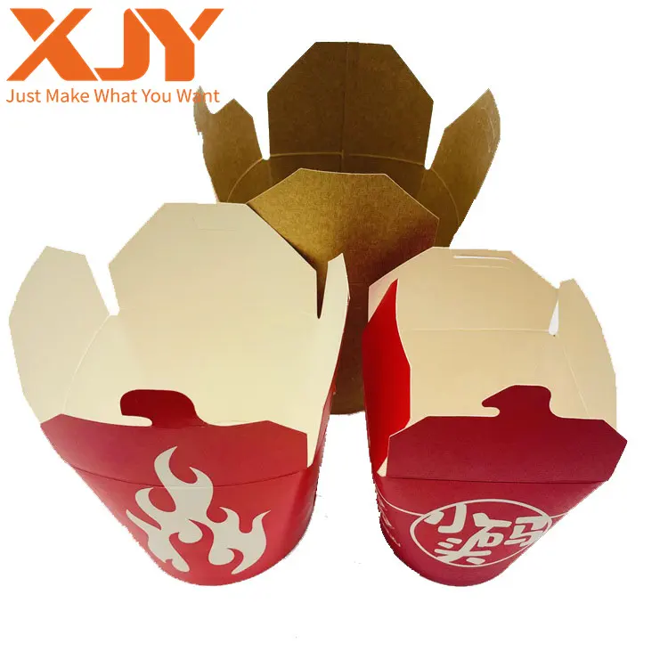 XJY Custom ecofriendly Fried Chicken Dried Noodle Snack Chips Charcuterie Packages Take Away Fast Food Taco packing Paper Box