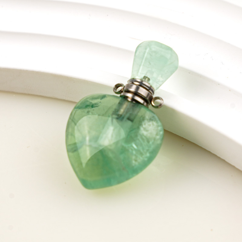 Flacon de parfum d'amour en fluorite verte