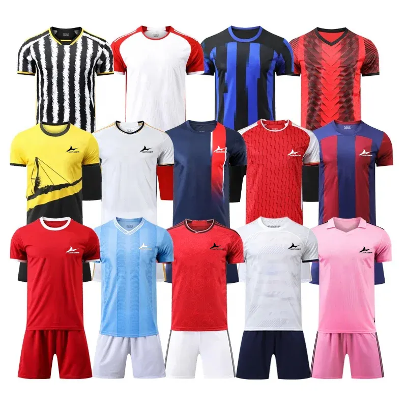 2023-24 nueva llegada conjuntos de camisetas de fútbol de Grado Superior camisetas de fútbol profesionales personalizadas su propio nombre Club uniforme de fútbol Jersey