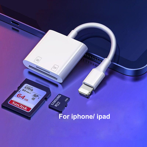 En iyi 2 3 in 1 SD bellek kart okuyucu iPhone iPad için TF SD USB portu ile iphone harici ipad android cep telefonu ve kamera - Product Image 2
