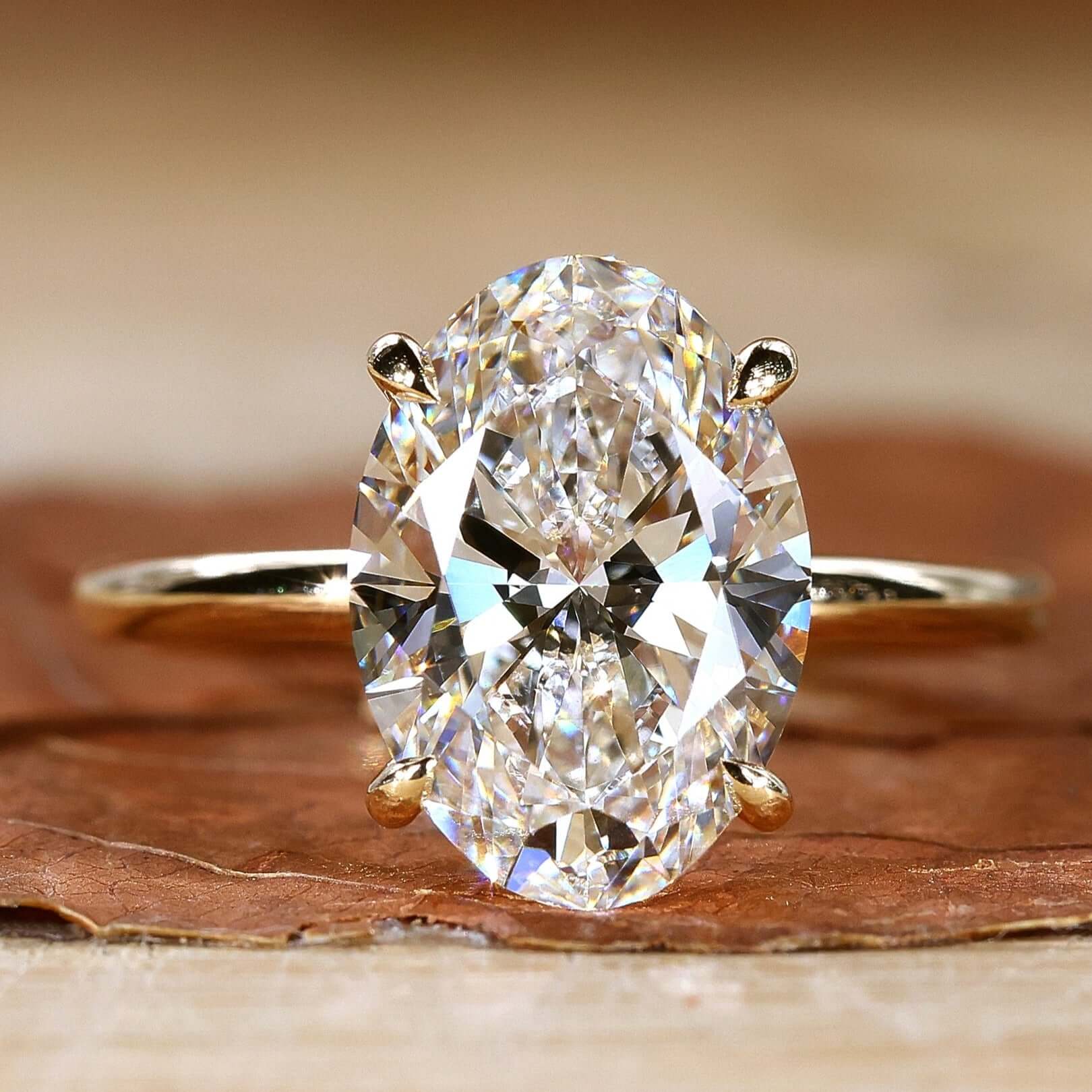 oval solitaire ring