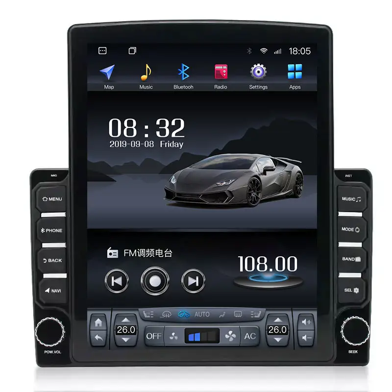 Universal 9/10 polegada 1/2 Din Android 10/11/12 Rádio Estéreo GPS de Navegação DVD CD Vídeo Digital Multimídia Tela Do Carro