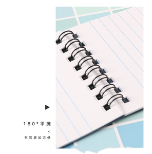 Venta al por mayor A6 personalizado mini Bloc de notas abatible hacia arriba portátil espiral Notebook A7 mini color lindo Bloc de notas papelería lindo papelería - Product Image 5