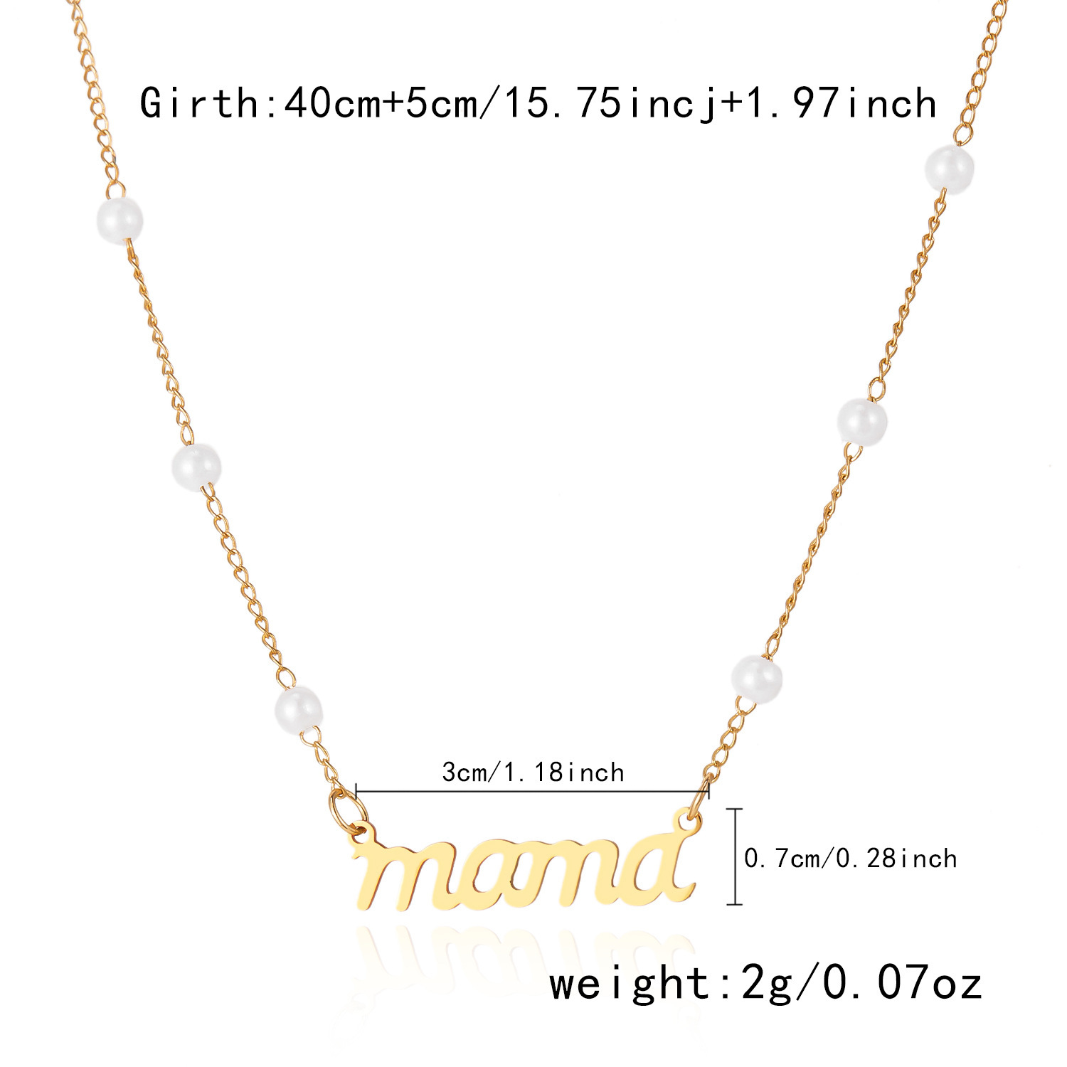 Collana di perle minimalista nc25y0004-Oro