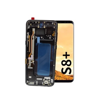 Soft OLED G955 ชุดบริการ LCD สําหรับ Samsung Galaxy S8 plus ซ่อมอะไหล่โทรศัพท์มือถือ LCD พร้อมชุดกรอบ