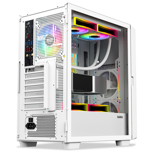 Porta aperta pannello laterale in vetro temperato ATX Gaming Case con schermo Display LCD custodia del Computer - Product Image 3