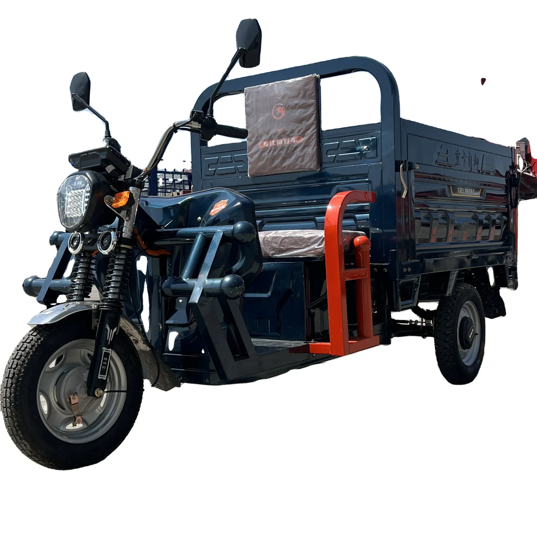 Tricycle électrique à prix d'usine grande boîte de chargement charge lourde palan à benne hydraulique tricycle cargo électrique cargo pour ferme tricycle