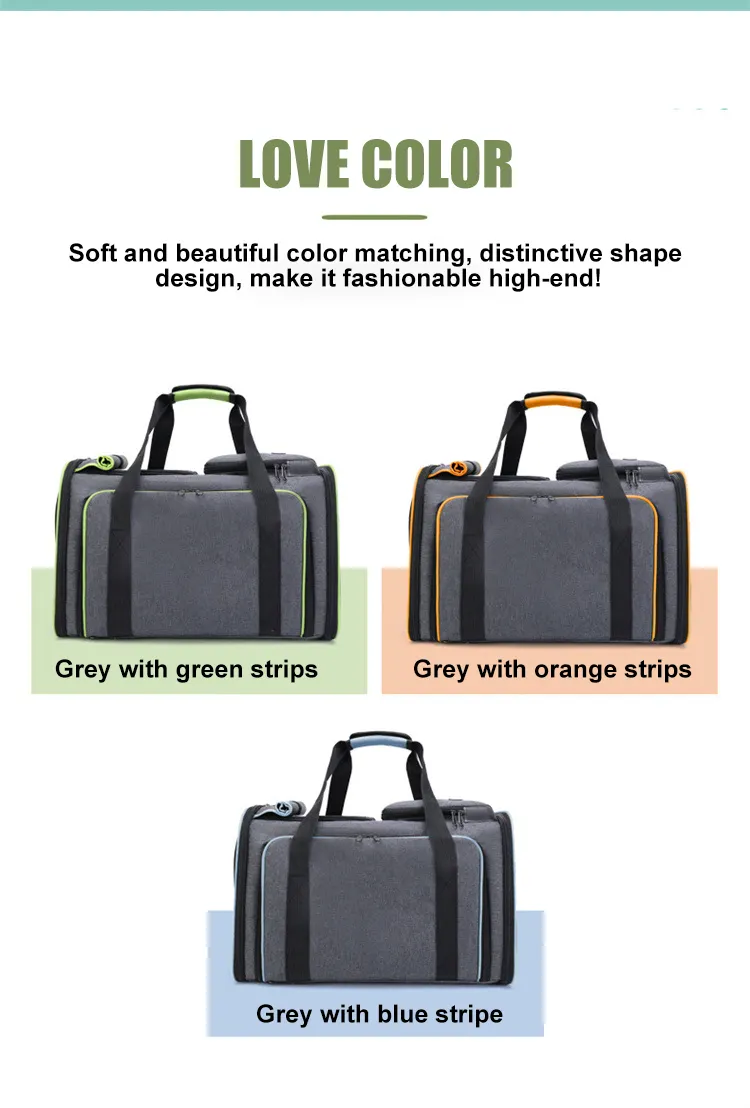 High Quality Oxford Cloth Pet Carrier Bag Breathable Foldable Large Capacity Cat Bag Portable Outdoor Travel Product Dogs Animal