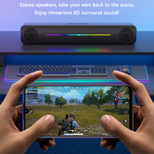 Subwoofer çift hoparlör kartı kablolu ses büyük hacimli bilgisayar ses Blaster renkli ses çubuğu hoparlör - Product Image 5