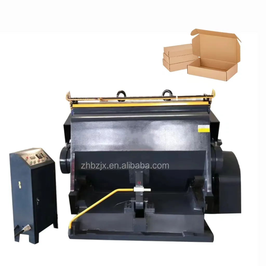 Máquina troqueladora y plegadora de láminas de plástico y papel de platina industrial manual ZHML 1100