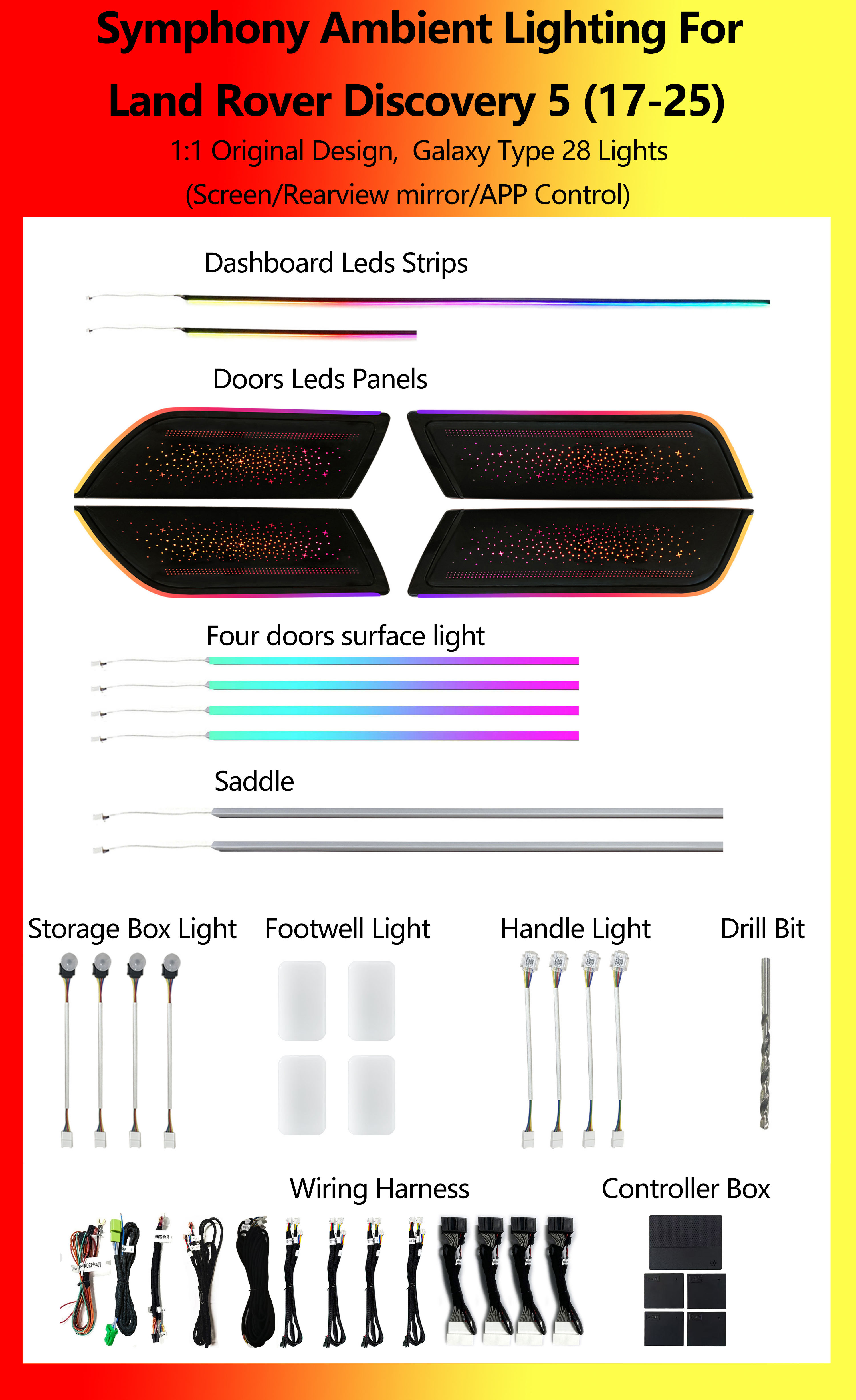 Land Rover Discovery 5 Galaxy Type Symphony 28 Lights