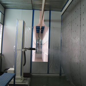 Kunden spezifische halbautomat ische Profile elektro statische Pulver beschichtung linie mit Aushärtung sofen und Spritz kabine zum Lackieren von Autor ädern - Product Image 4