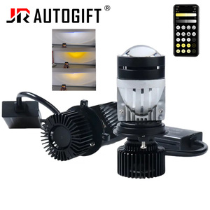 ไฟหน้ารถแอพพลิเคชั่น Y3 H4 LED เลนส์โปรเจคเตอร์ขนาดเล็ก3000K-6000K หรี่แสงได้เองควบคุมผ่านแอพพลิเคชั่นสี Hi ต่ำหลอดไฟ3สี - Product Image 3