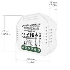 MeanWell Smart Life 1A AC 90-250V 50/60HZ 150W TUYA WIFI 2.4G Triac <span class=keywords><strong>Dimmer</strong></span> 12V <span class=keywords><strong>PWM</strong></span> Strip <span class=keywords><strong>Controller</strong></span> RF connessione