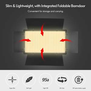 Selfie Light Video Lamp Photography Panel Light With 1.6m Tripod for Live Streaming Vlog Makeup <strong>Led</strong> Fill Lights - Product Image 4